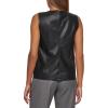 imageCalvin Klein Womens Pleat Neck Sleeveless BlouseBlack