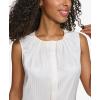 imageCalvin Klein Womens Pleat Neck Sleeveless BlousePristinePristin