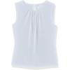 imageCalvin Klein Womens Pleat Neck Sleeveless BlouseWhite