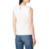 imageCalvin Klein Womens Pleat Neck Sleeveless BlouseWhite