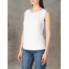 imageCalvin Klein Womens Pleat Neck Sleeveless BlouseWhite