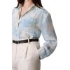 imageCalvin Klein Womens Printed Classic ButtonDown ShirtSurf Blue
