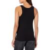 imageCalvin Klein Womens Ribbed Scoop Neck Button Tank TopBlack