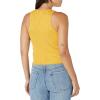 imageCalvin Klein Womens Ribbed Scoop Neck Button Tank TopGolden