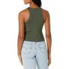 imageCalvin Klein Womens Ribbed Scoop Neck Button Tank TopThyme