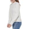 imageCalvin Klein Womens Round Neck Sweater with Cable Knit SleeveMascarpone