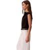 imageCalvin Klein Womens Satin High Neck Tank TopBlack