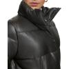 imageCalvin Klein Womens Short FauxLeather Puffer JacketFaux Leather Black