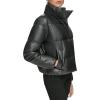 imageCalvin Klein Womens Short FauxLeather Puffer JacketFaux Leather Black