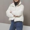 imageCalvin Klein Womens Short FauxLeather Puffer JacketFaux Leather Tofu