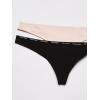 imageCalvin Klein Womens Signature Cotton Logo Stretch Thong Panties MultipackBlkHny AlmndNymphsSpeakeasyWhtGry Htr