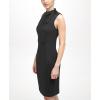 imageCalvin Klein Womens Sleeveless Seamed Sheath with Tie NeckDeep Black