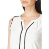 imageCalvin Klein Womens Sleeveless Splitneck TopEggshellBlack
