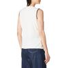 imageCalvin Klein Womens Sleeveless Splitneck TopWhiteBlack