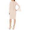 imageCalvin Klein Womens Solid Sheath with Chiffon Bell Sleeves DressBlossom