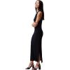 imageCalvin Klein Womens Viscose Ribbed Maxi DressCarbon