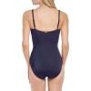 imagePleatedFront One Piece SwimsuitNew Navy