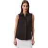 imageCalvin Klein Jeans Womens Crepe Sleeveless ButtonDown TopBlack
