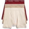 imageCalvin Klein Mens Cotton Classics 3Pack Boxer BriefTuffet  Red Carpet  Tapioca