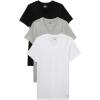 imageCalvin Klein Mens Cotton Classics 3Pack UndershirtsBlack  Grey Heather  White Vneck