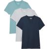 imageCalvin Klein Mens Cotton Classics 3Pack UndershirtsMicro ChipZoni BeachInk Vneck