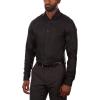 imageCalvin Klein Mens Dress Shirt Slim Fit Non Iron Stretch SolidJet Black