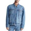 imageCalvin Klein Mens Essential Denim Trucker JacketTinted Ck Stone