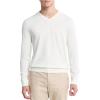 imageCalvin Klein Mens Extra Fine Merino Wool Blend VNeck SweaterAntique White
