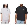 imageCalvin Klein Mens Relaxed Fit Monogram Logo Crewneck TShirtHeroic Grey Heather  Black Beauty