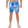 imageCalvin Klein Mens Standard Uv Protected Quick Dry Drawstring Patterned Swim TrunkBlue Watercolor