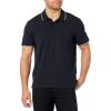 imageCalvin Klein Mens Stretch Pique Solid Tipped PoloClassic Black