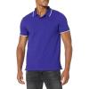 imageCalvin Klein Mens Stretch Pique Solid Tipped PoloPurple Parade