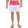imageCalvin Klein Mens UV Protected Two Tone Logo Swim TrunkPinkWhite