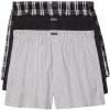 imageCalvin Klein Mens Underwear Cotton Classics 3Pack Woven BoxerBlackMorgan Plaid  BlackMontague Stripe  Black