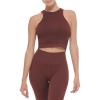 imageCalvin Klein Performance Womens Ribbed Crop TopBitter Chocolate