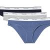 imageCalvin Klein Womens Balance Cotton Stretch Bikini Panties 3 PackShorelineGrey HeatherScorched Denim