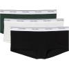 imageCalvin Klein Womens Balance Cotton Stretch Boyshort Panties 3 PackBlackSnow HeatherKelly Green