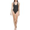 imageCalvin Klein Womens Classic Over The Shoulder One Piece SwimsuitBlack Monogram