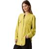 imageCalvin Klein Womens Crepe Relaxed ButtonDown ShirtWarm Olive