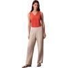 imageCalvin Klein Womens Crepe Wide Leg TrouserIsland Fossil