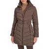 imageCalvin Klein Womens Everyday Hooded Zip Front Puffer Long Sleeve CoatMulch