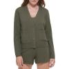 imageCalvin Klein Womens Front Pocket Button Up SweaterThyme