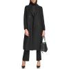 imageCalvin Klein Womens Fulllength Buttoned Wool Coat Petite Standard PlusDouble Breasted Black