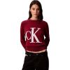 imageCalvin Klein Womens Monogram Logo Mockneck SweaterMagenta Jewel