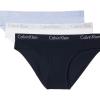 imageCalvin Klein Womens Motive Cotton Multipack Bikini PantyShorelineCasual BlueWhite