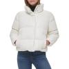 imageCalvin Klein Womens Short FauxLeather Puffer JacketFaux Leather Tofu