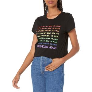 imageCalvin Klein Jeans Womens Ombre Iconic TeeBlack