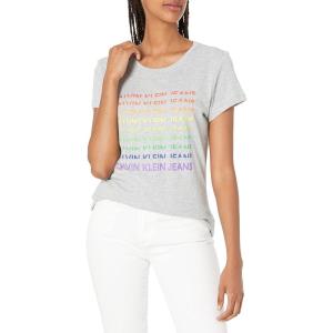 imageCalvin Klein Jeans Womens Ombre Iconic TeePearl Grey Heather