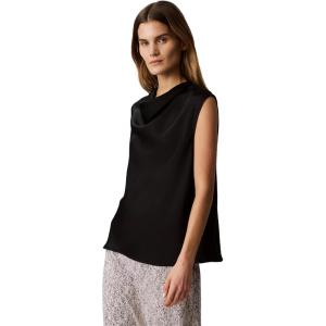 imageCalvin Klein Jeans Womens Satin Cowl Neck BlouseBlack