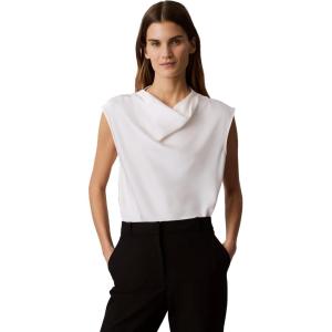 imageCalvin Klein Jeans Womens Satin Cowl Neck BlouseSea Salt